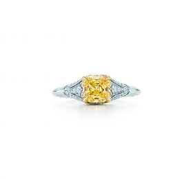 蒂芙尼蒂芙尼黄钻装饰艺术风格钻石戒指戒指