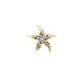 蒂芙尼SCHLUMBERGER™高级珠宝18K黄金镶钻火焰造型胸针胸针
