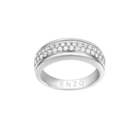 ENZO周年纪念时尚群镶18K白金钻石戒指戒指