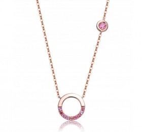 ENZO彩宝系列MOMENT 纪念系列14K玫瑰金镶粉红碧玺及紫晶项链项链