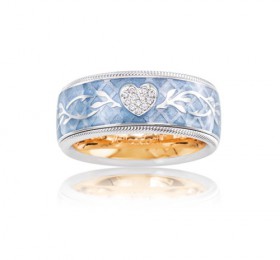 华洛芙周年纪念指环“冰蓝璀璨之心”戒指