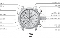 浪琴 L678月相自动上弦机械计时秒表设置方法