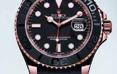 时尚实用的运动型腕表 劳力士Oyster Perpetual Yacht-Master 全新18CT永恒玫瑰金黑色表款